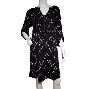 Torrid Womens Size 1X Shirt Dress Belted 3/4 Front Zip Roll Tab Sleeve Pockets